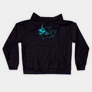 Unicorn Shark Blue Kids Hoodie